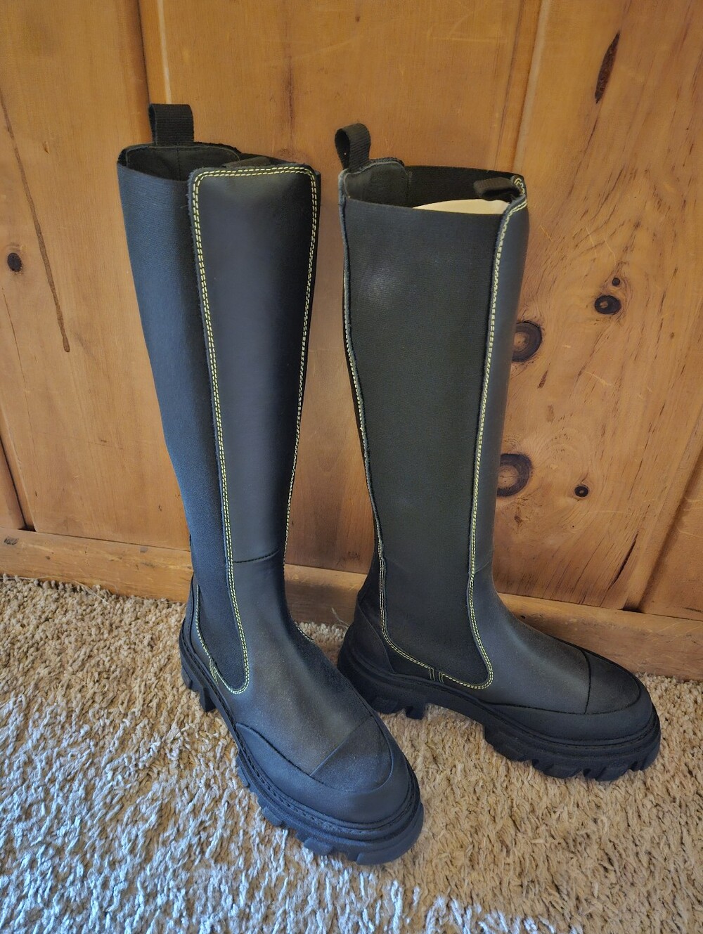 Ganni High Cleated Chelsea Boots - Picture 3 of 6
